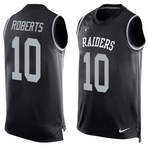 NFL Oakland Raiders #10 Roberts Blue Limited Tank Top Jersey