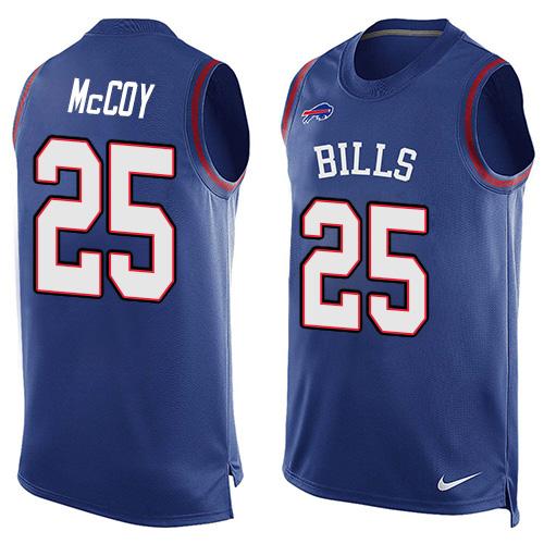 NFL Buffalo Bills #5 McCoy Blue Short Sleeve Limited Tank Top Jersey