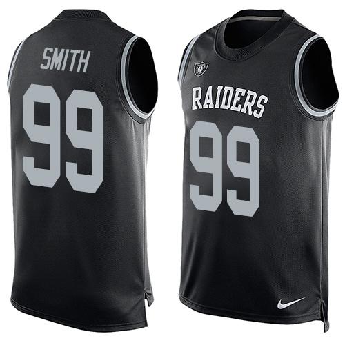 NFL Oakland Raiders #99 Smith Blue Limited Tank Top Jersey