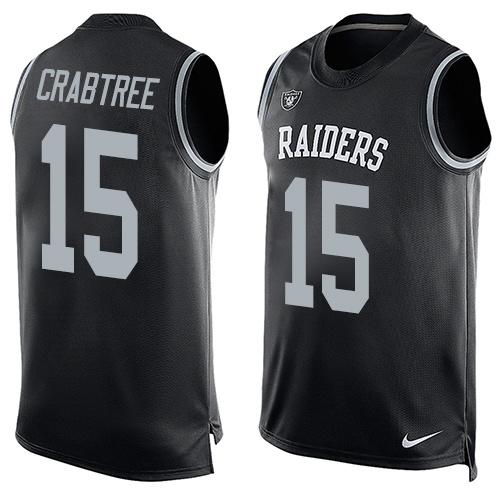 NFL Oakland Raiders #15 Crabtree Blue Limited Tank Top Jersey