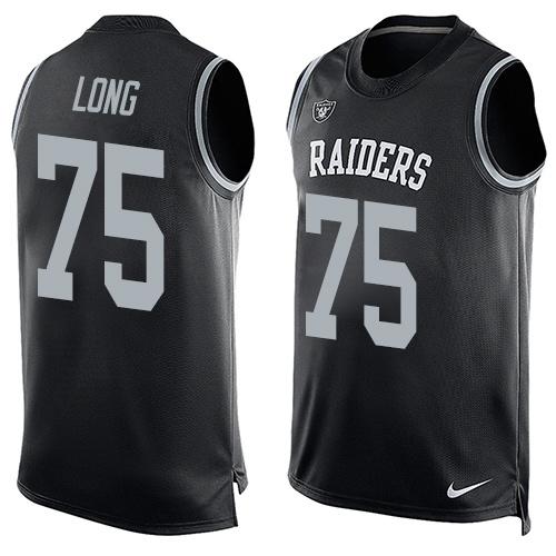 NFL Oakland Raiders #75 Long Blue Limited Tank Top Jersey