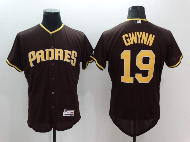 Majestics MLB San Diego Padres #19 Gwynn Brown Elite Jersey