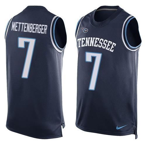 NFL Tennessee Titans #7 Mettenberger Blue Limited Tank Top Jersey