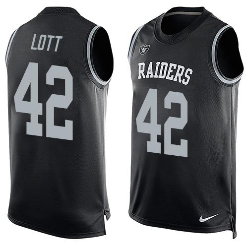 NFL Oakland Raiders #42 Lott Blue Limited Tank Top Jersey