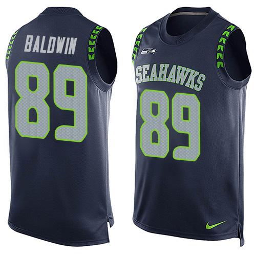 NFL Seattle Seahawks #89 Baldwin Blue Limited Tank Top Jersey