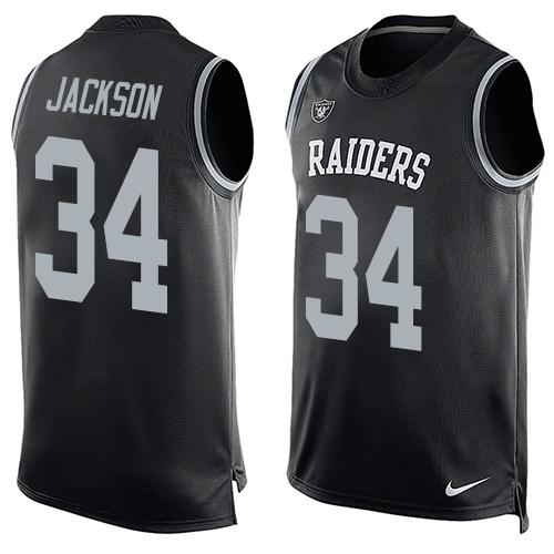 NFL Oakland Raiders #34 Jackson Blue Limited Tank Top Jersey