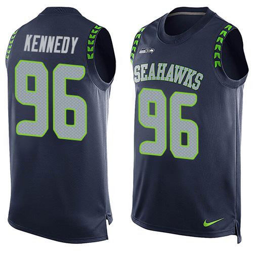 NFL Seattle Seahawks #96 Kneeedy Blue Limited Tank Top Jersey