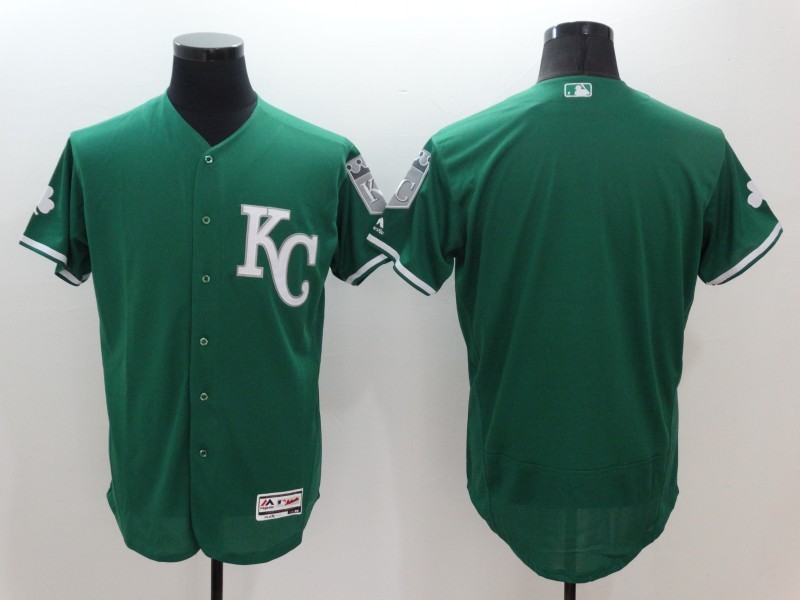Majestics Kansas City Royals Blank Green Elite Jersey