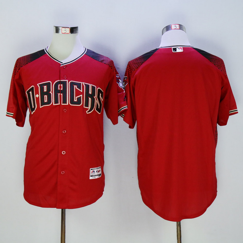 Majestics MLB Arizona Diamondbacks Blank Red Jersey