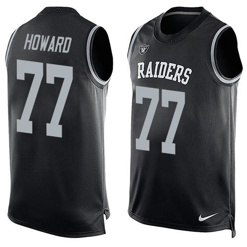 NFL Oakland Raiders #77 Howard Blue Limited Tank Top Jersey