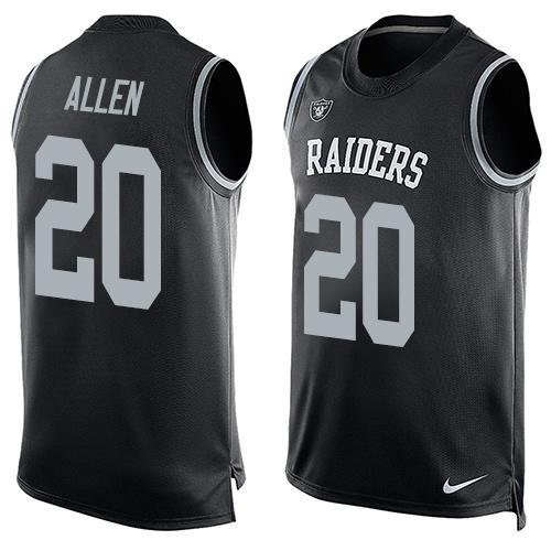 NFL Oakland Raiders #20 Allen Blue Limited Tank Top Jersey