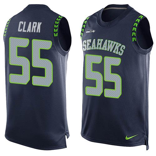 NFL Seattle Seahawks #55 Clark Blue Limited Tank Top Jersey