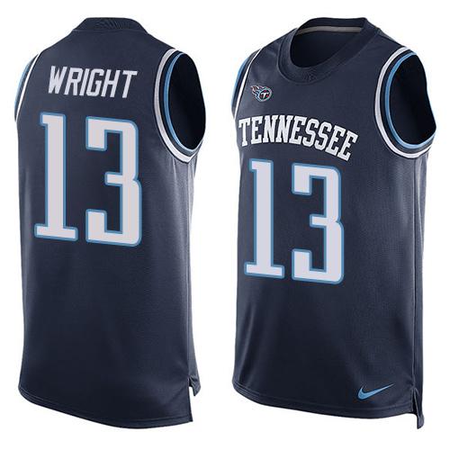 NFL Tennessee Titans #13 Wright Blue Limited Tank Top Jersey