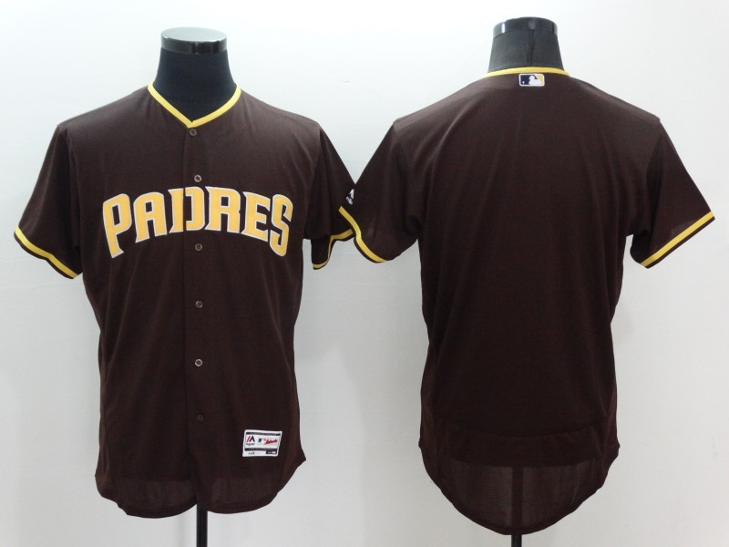 Majestics MLB San Diego Padres Blank Brown Elite Jersey