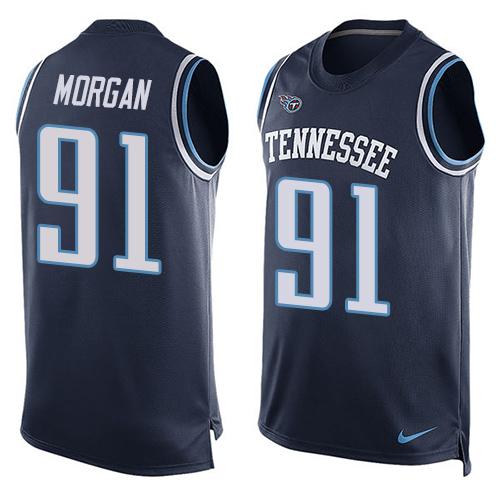 NFL Tennessee Titans #91 Morgan Blue Limited Tank Top Jersey