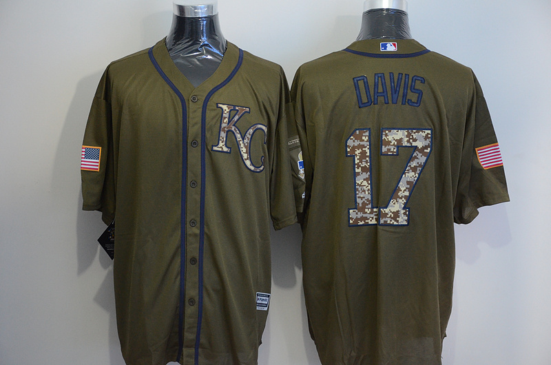 MLB Kansas City Royals #17 Davis Green Salute to Service Jersey