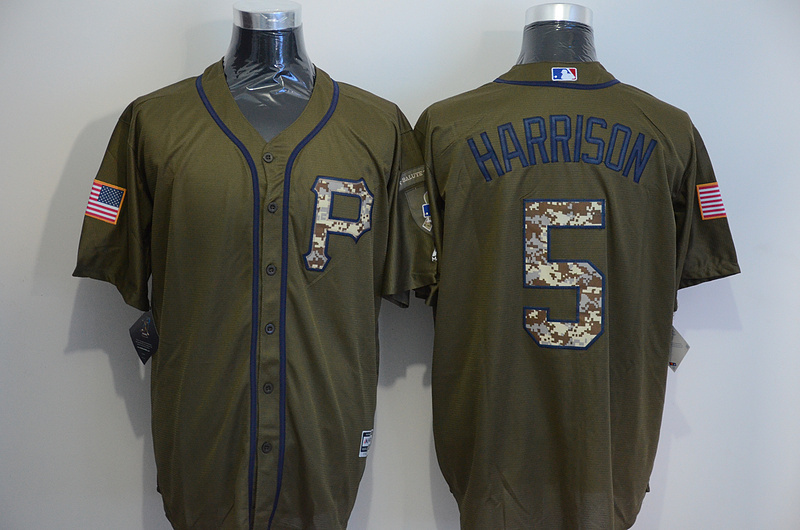 MLB Pittsburgh Pirates #5 Harrison Green Salute to Service Jersey
