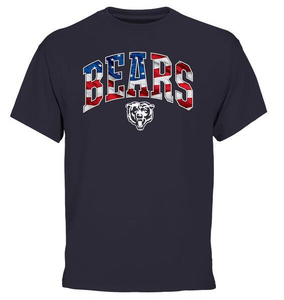 Mens Chicago Bears Pro Line Navy Banner Wave T-Shirt 