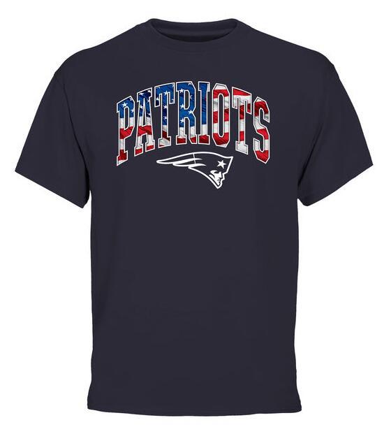 Mens New England Patriots Pro Line Navy Banner Wave T-Shirt 