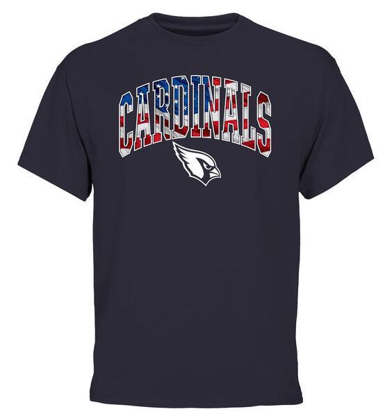 Mens Arizona Cardinals Pro Line Navy Banner Wave T-Shirt 