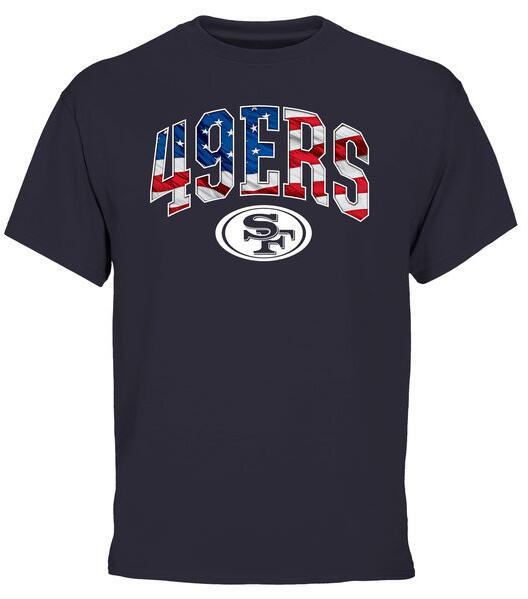 Mens San Francisco 49ers Pro Line Navy Banner Wave T-Shirt 