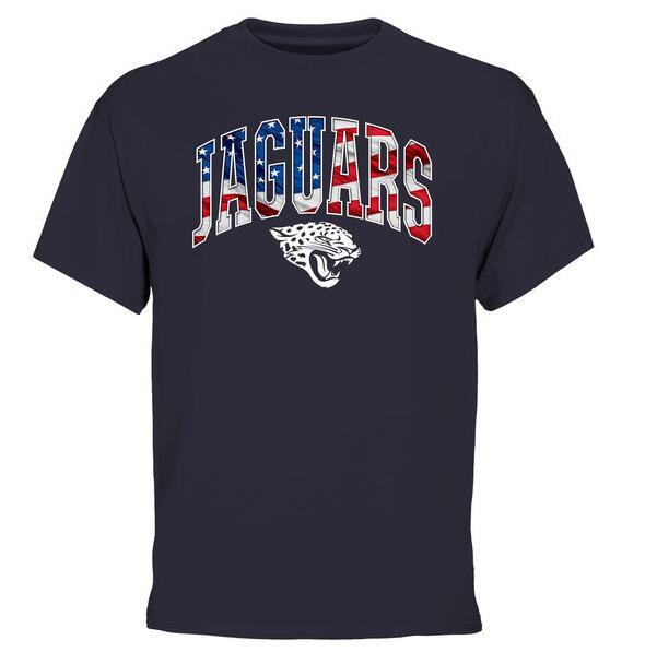 Mens Jacksonville Jaguars Pro Line Navy Banner Wave T-Shirt 