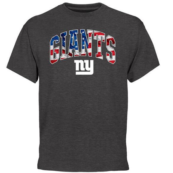 Mens New York Giants Pro Line Heather Gray Banner Wave T-Shirt 