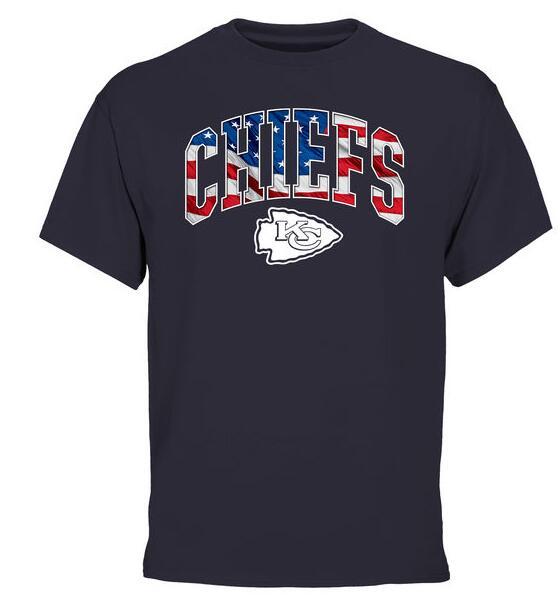 Mens Kansas City Chiefs Pro Line Navy Banner Wave T-Shirt 