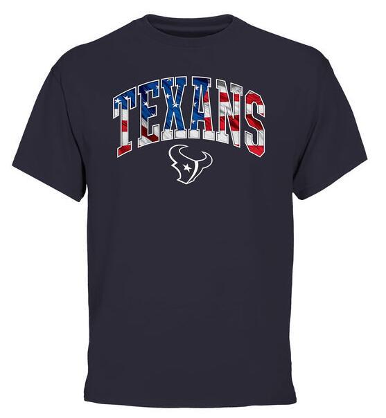 Mens Houston Texans Pro Line Navy Banner Wave T-Shirt 
