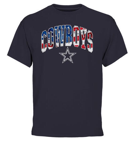 Mens Dallas Cowboys Pro Line Navy Banner Wave T-Shirt 