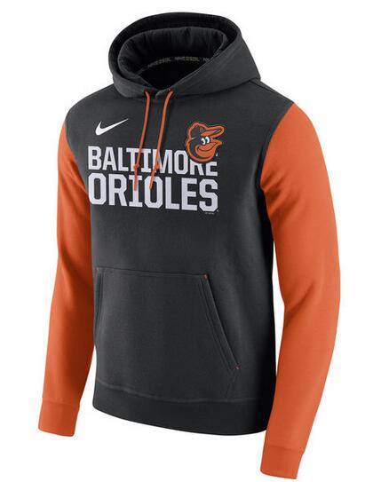 MLB Baltimore Orioles Black Orange Hoodie