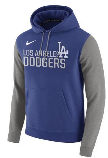 MLB Los Angeles Dodgers Blue Grey Hoodie