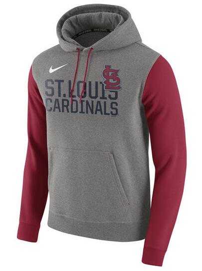 MLB St.Louis Cardinals Grey Red Hoodie