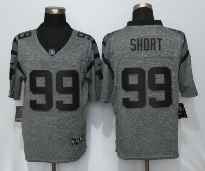 NEW Nike Carolina Panthers 99 Short Gray Mens Gridiron Gray Limited Jersey  