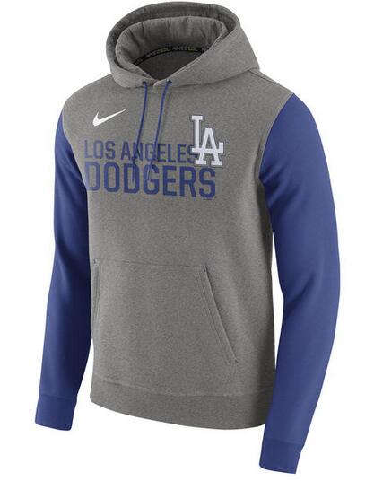 MLB Los Angeles Dodgers Grey Blue Hoodie