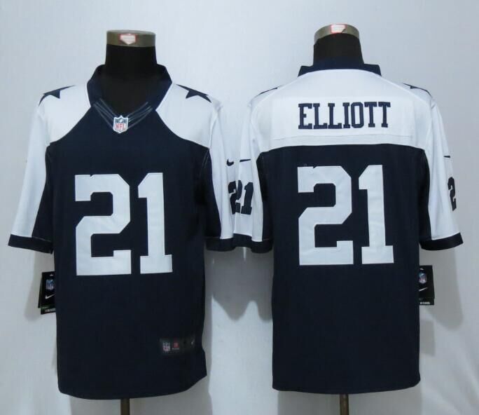 Nike Dallas cowboys 21 Elliott Blue Thanksgiving Limited Jersey