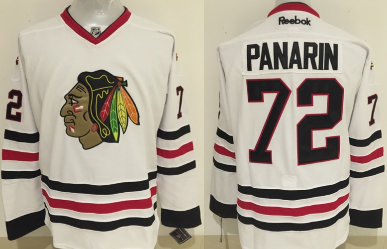 NHL Chicago Blackhawks #72 Panarin White Jersey