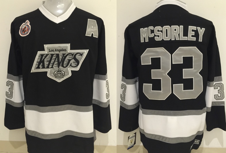 Kids NHL Los Angeles Kings #33 McSorley Throwback Black Jersey
