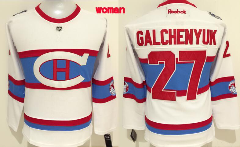 Womens NHL Montreal Canadiens # 27 Galchenyuk White Jersey