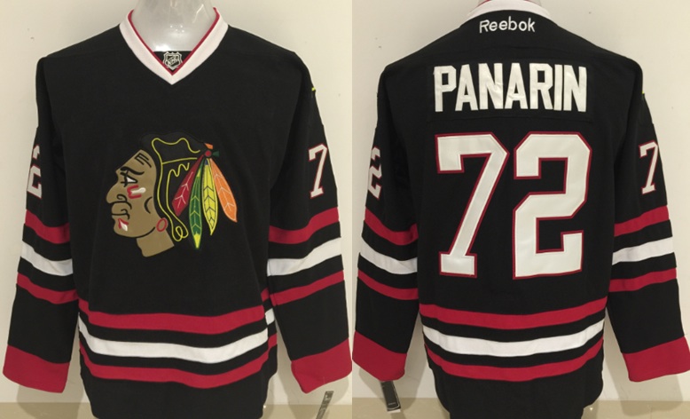 NHL Chicago Blackhawks #72 Panarin Black Jersey