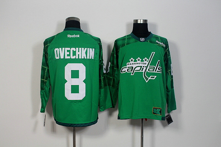 NHL Washington Captitals #8 Ovechkin Green Jersey