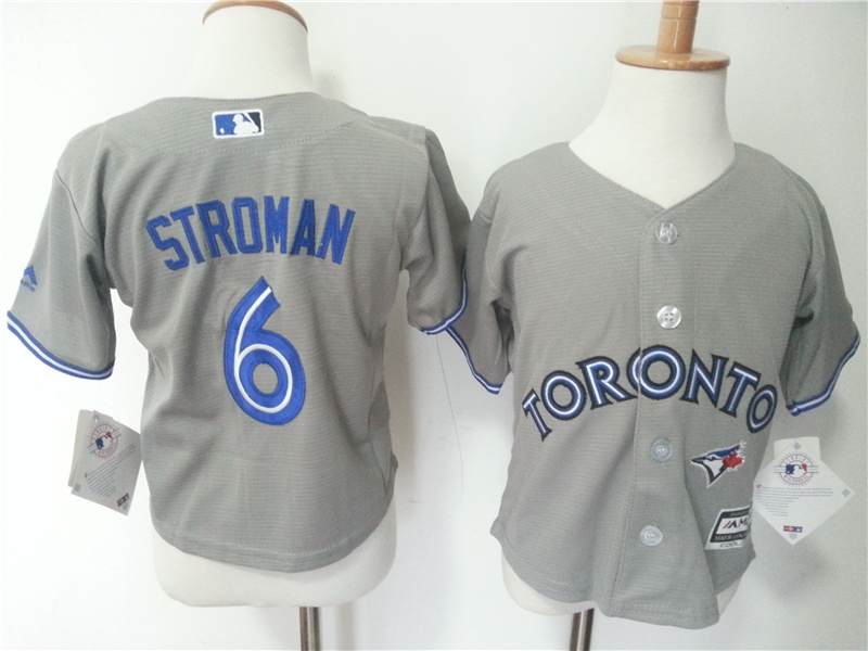MLB Toronto Blue Jays #6 Stroman Grey Kids Jersey 2-5T