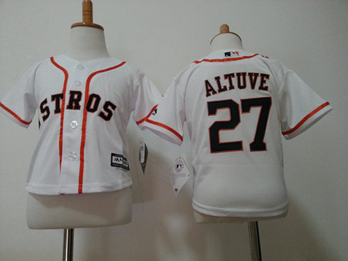 MLB Houston Astros #27 Altuve White Kids Jersey 2-5T