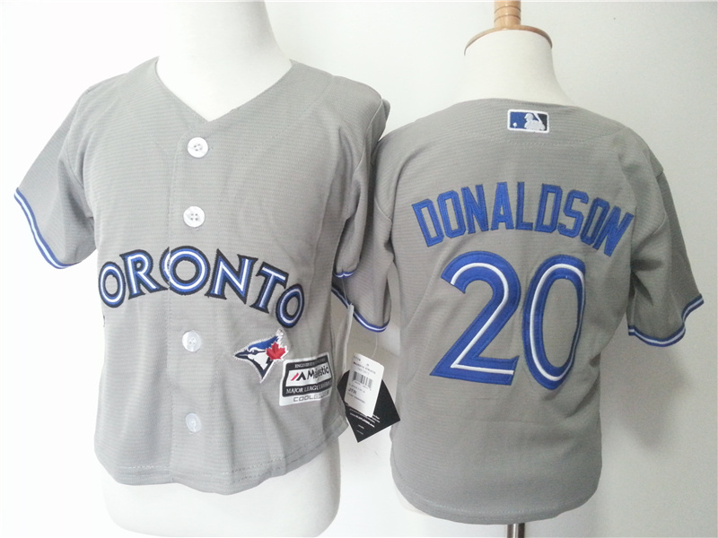 MLB Toronto Blue Jays #20 Donaldson Grey Kids Jersey 2-5T