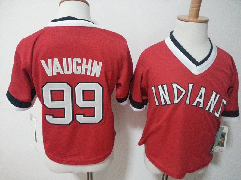 MLB Cleveland Indians #99 Vaughn Red Kids Jersey 2-5T