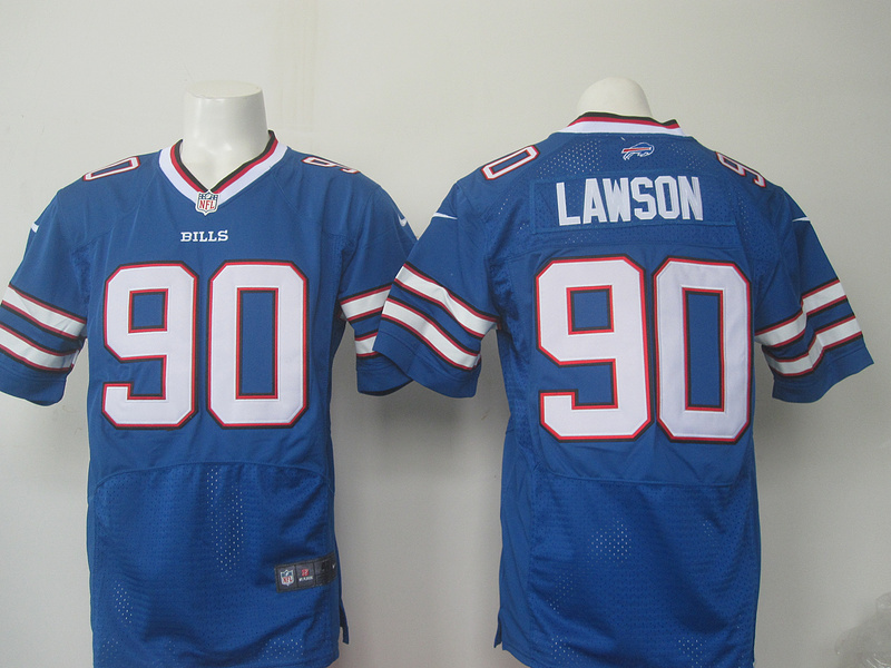 Nike NFL Buffalo Bills #90 Lawson Blue Elite Jersey