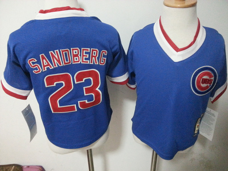 MLB Chicago Cubs #23 Sandberg Blue Kids Jersey 2-5T