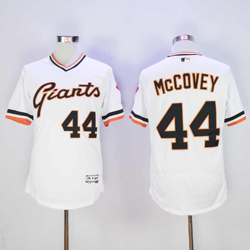 MLB San Francisco Giants #44 McCOVEY Throwback White Jersey