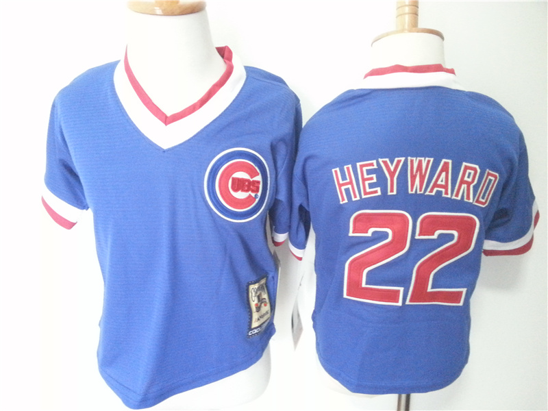 MLB Chicago Cubs #22 Heyward Blue Kids Jersey 2-5T