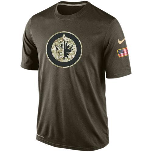 Mens Winnipeg Jets Salute To Service Nike Dri-FIT T-Shirt 